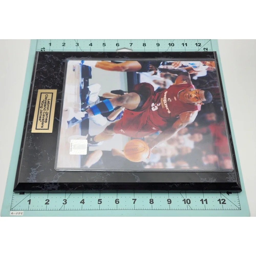 LABRON JAMES WALL PLAQUE KING‎ JAMES CLEVELAND CAVALIERS MARBLED FRAMED